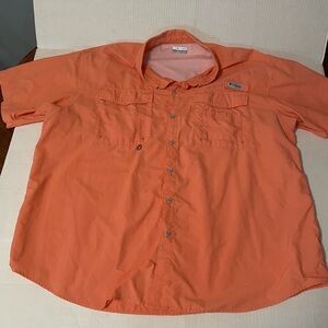 Columbia Men's Orange Short Sleeve Shirt